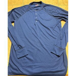 Vtg 90s PATAGONIA Capilene Shirt Mens‎ Sz Large Blue Made in USA Base Layer